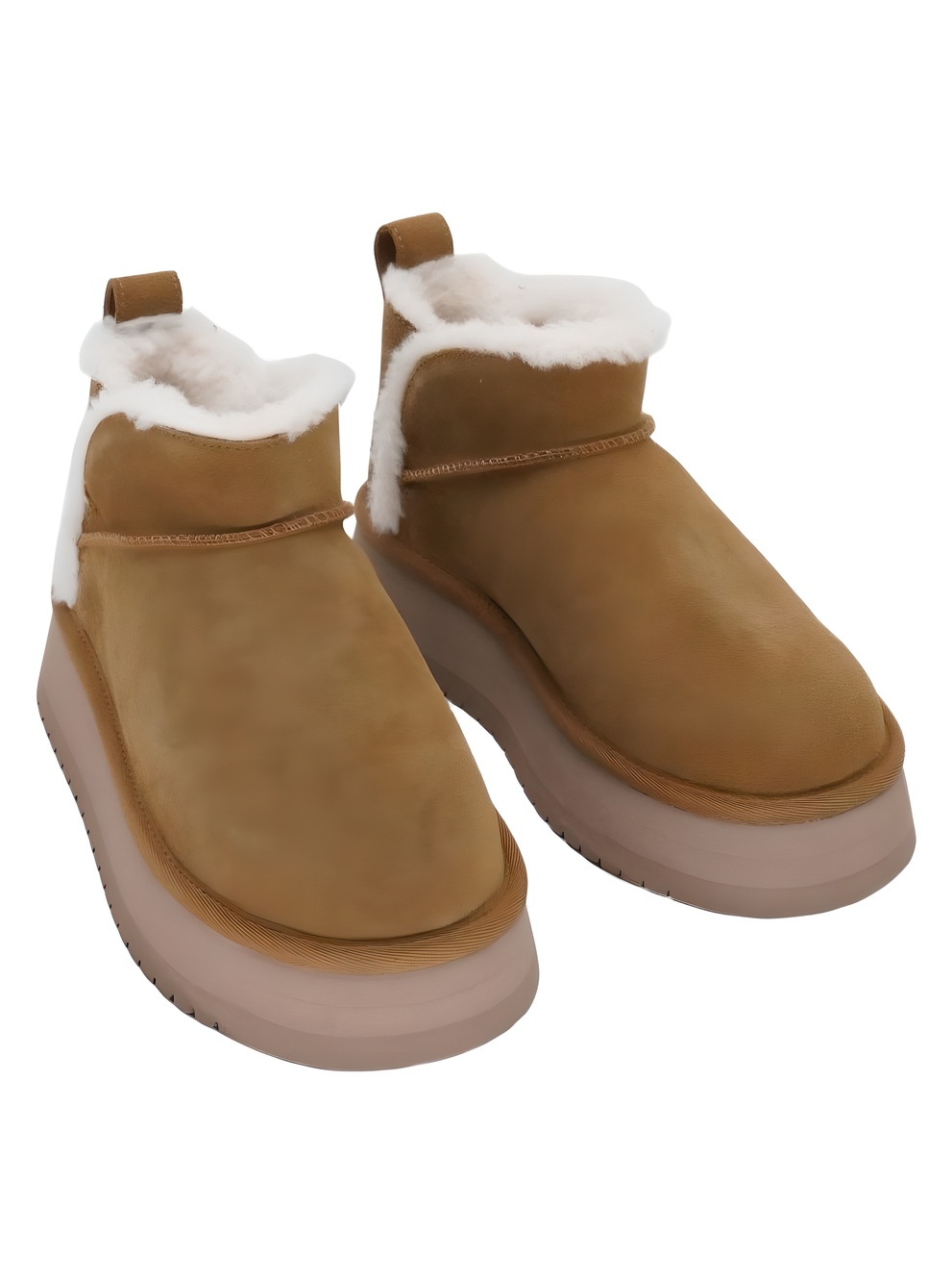 Koolaburra by UGG Koola Ultra Mini 2" Platform Boots Chestnut Brown Size 6